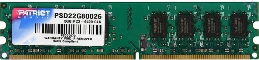 Memorie RAM Patriot PSD22G80026, 2GB, DDR2, 800MHz, PC2-6400