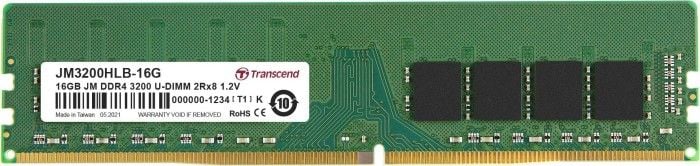 Memorie RAM Transcend JetRam, JM3200HLB-16G, DDR4, 16 GB, 3200 MHz, CL22