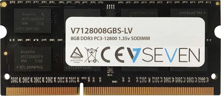 Memorie ram V7 (V7128008GBS-LV) , DDR3 , SODIMM , 8 GB , 1600 MHZ , CL11