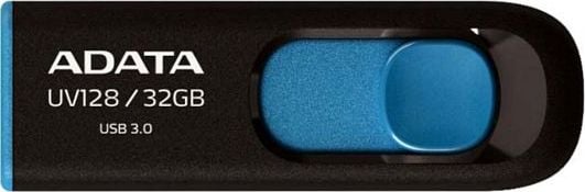 Memorii USB - Memorie USB Adata Dashdrive Uv128, 32gb, Usb3.0, Negru/Albastru