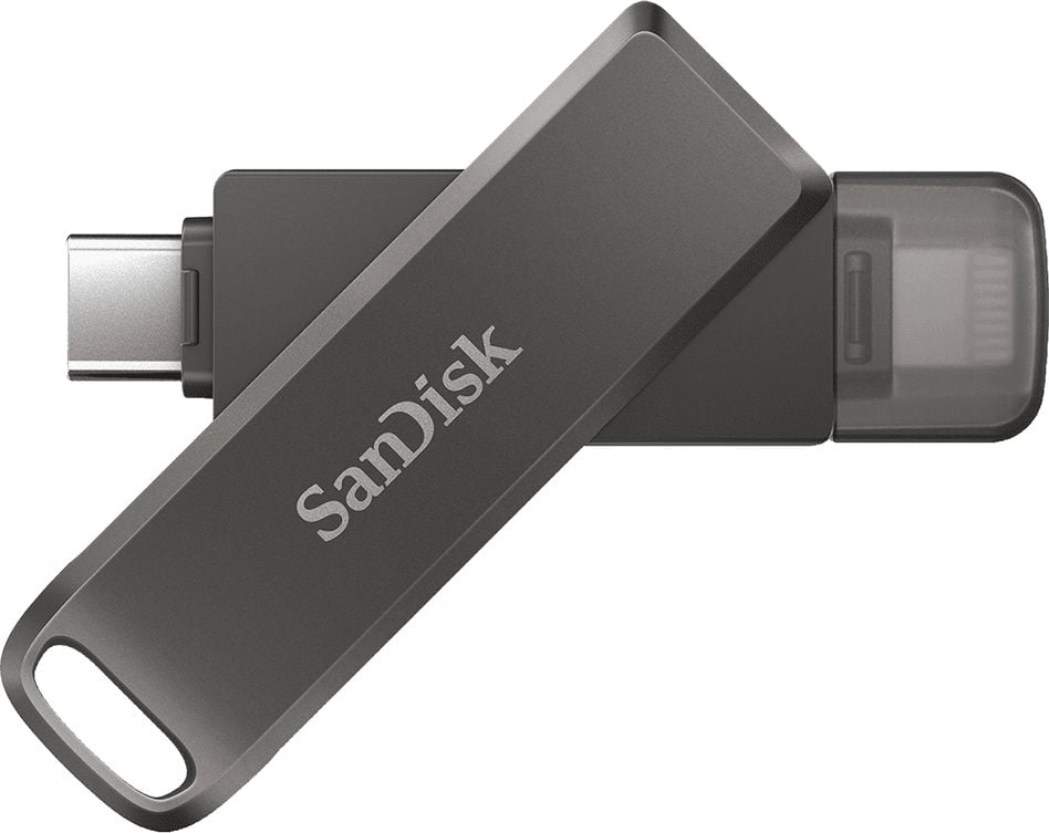 Memorie USB SanDisk iXpand Flash Drive Luxe 128GB, Type-C, Lightning connectors