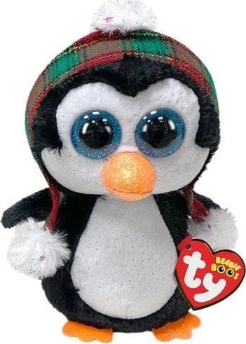 Mascota Meteor Beanie Boos Craciun Pinguin Cheer 15 cm