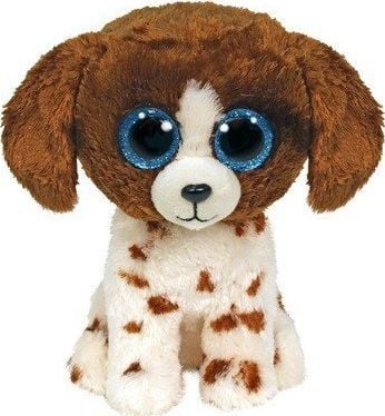 Mascota Meteor Ty Beanie Boos Câine maro și alb - Muddles 15 cm
