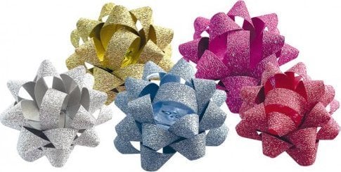 MFP Ribbon rozeta glitter 2/8 cm mix de culori p50 pret pentru 1 buc