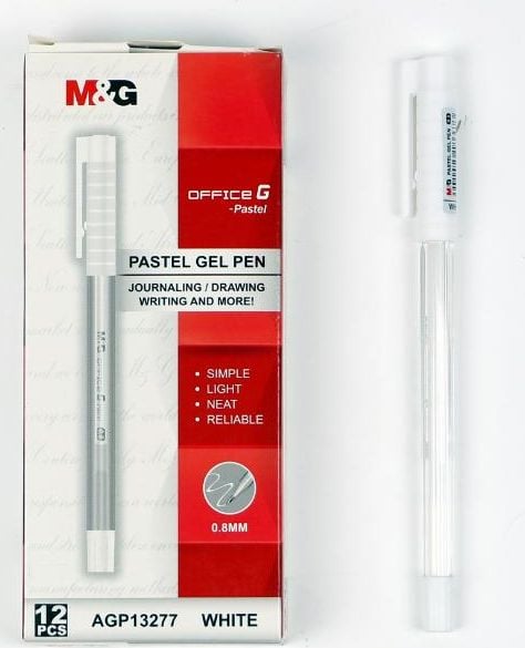 M&G Pix gel OfficeG 0,8 mm alb (12 buc) M&G