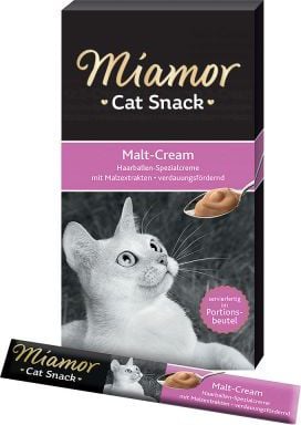 Recompense pentru pisici Miamor, Crema cu Malt, 15g