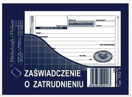 Michalczyk & Prokop Certificat de angajare A6 80 coli (502-5)