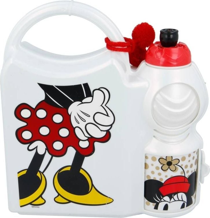 Mickey Mouse Minnie Mouse - Set cutie de pranz si sticla de apa 400 ml