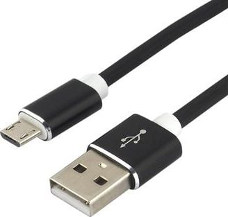 Micro USB 1m negru silicon CBS-1MB la 2.4a
