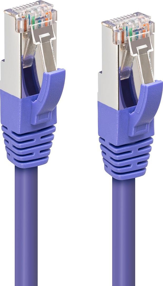 MicroConnect CAT6A S/FTP 0,25 m violet LSZH