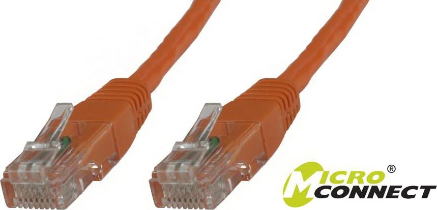 MicroConnect Patchcord U/ UTP CAT6 0,25 M portocaliu PVC (B-UTP60025O)