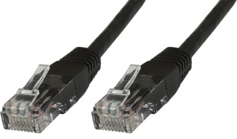 MicroConnect Patchcord U/UTP CAT6 0,25 m PVC negru (B-UTP60025S)