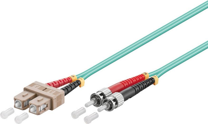 MicroConnect Patchcord światłowodowy ST/UPC - SC/UPC, 50/125, OM3, 1m (FIB122001)