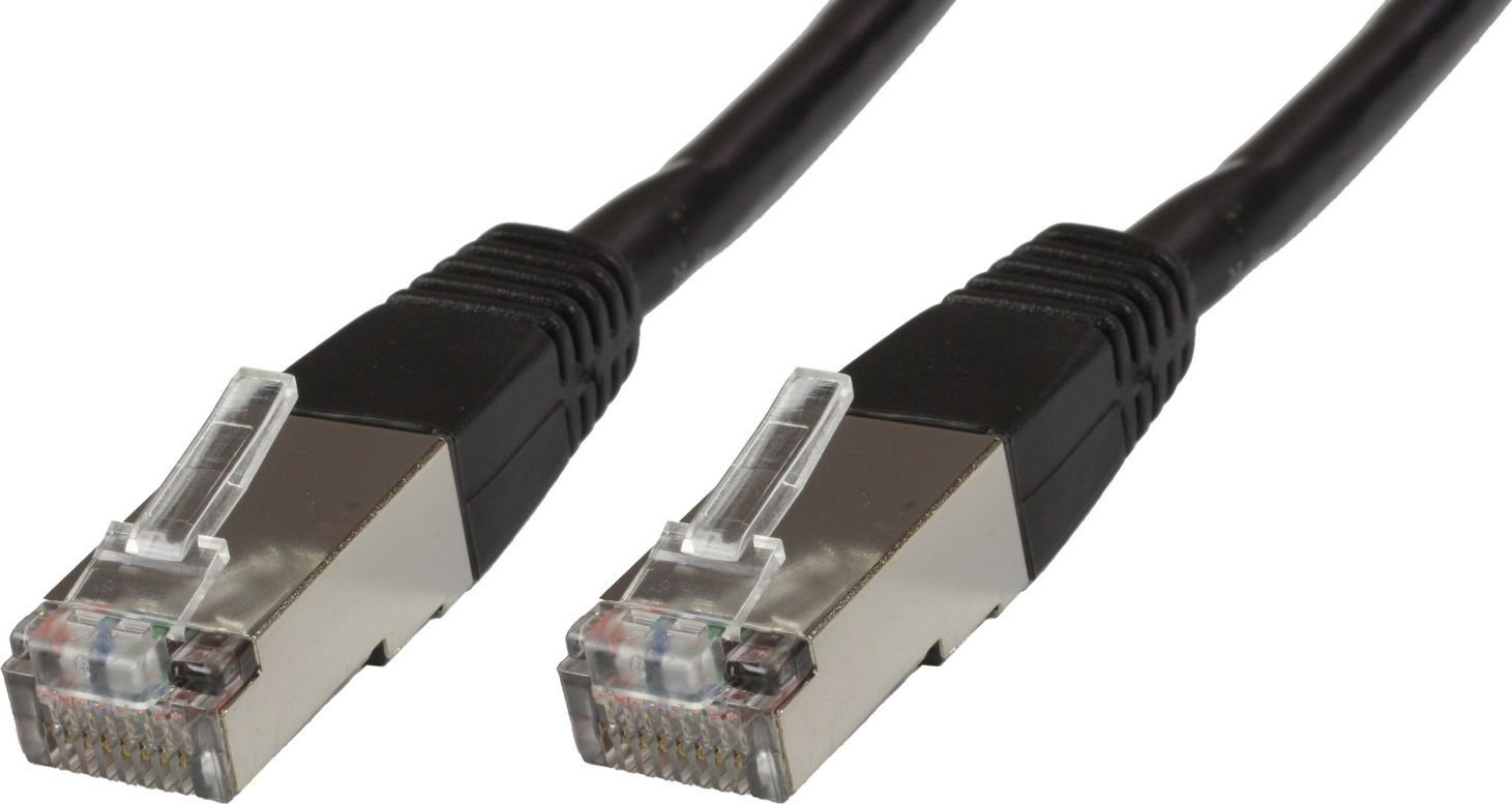 MicroConnect RJ-45/RJ-45 cat.6 F/UTP Negru 0,25 m (STP60025S)