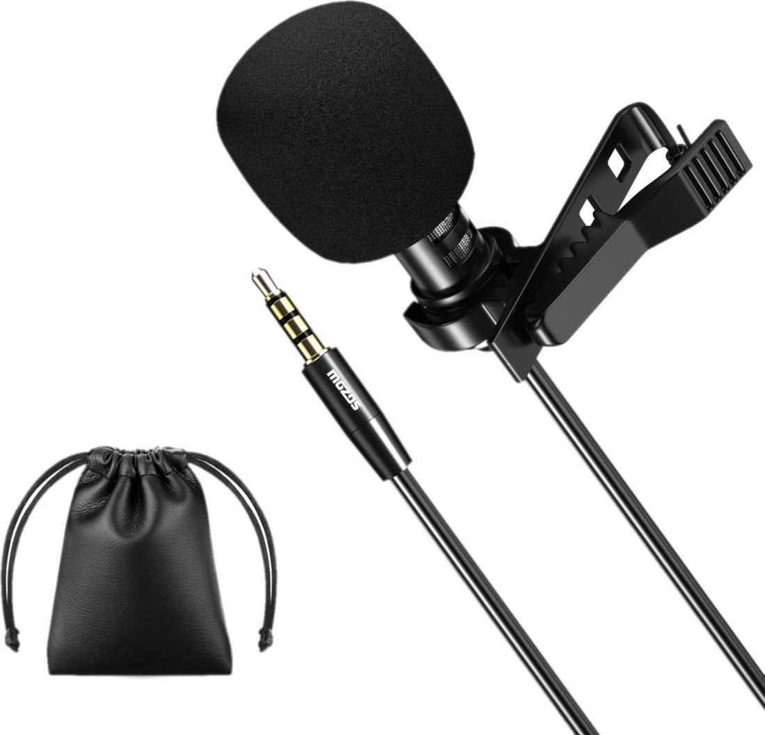 Microfon lavalier Mozos cu clemă pentru apeluri, mufă de 3,5 mm (LAVMIC1)