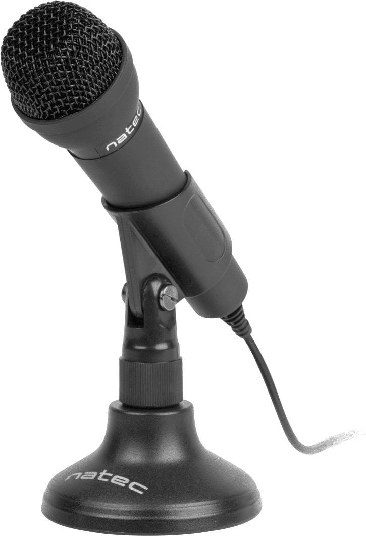 Microfon Natec, Jack 3.5mm, Dinamic, Negru