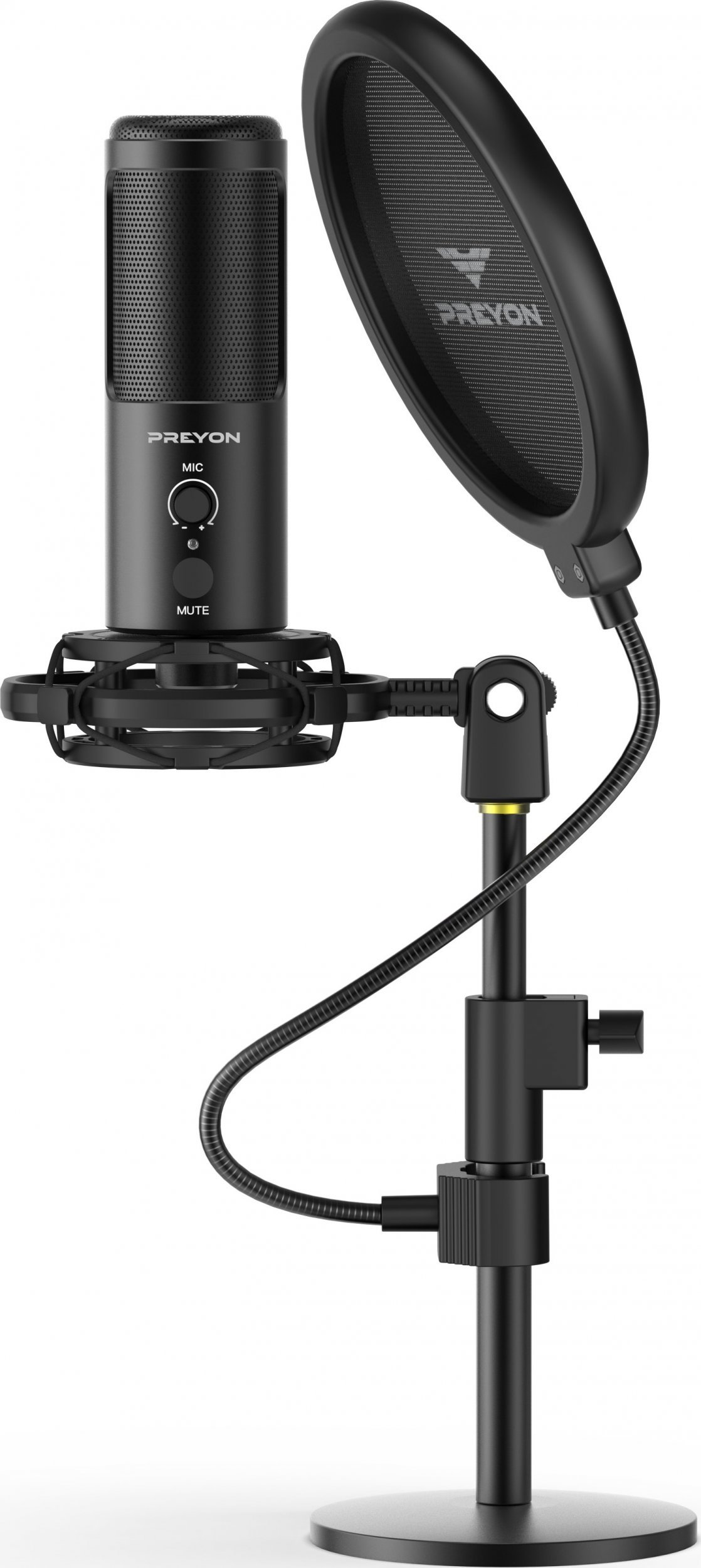 Microfoane - Microfon USB Buzzard Scream PREYON PBS43B, capacitiv, USB, Negru