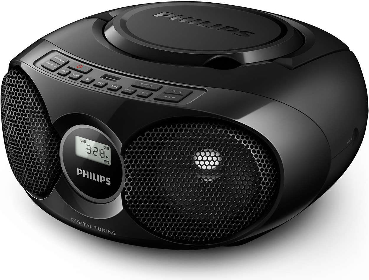 Microsistem audio Philips AZ318B/12, USB, MP3-CD, CD, CD-R/RW, FM