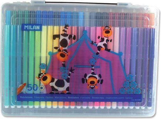 Pixuri Milan 50 de culori într-o cutie de plastic (197579)