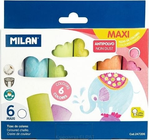 Milan Chalk maxi rotund 6 culori (247206)