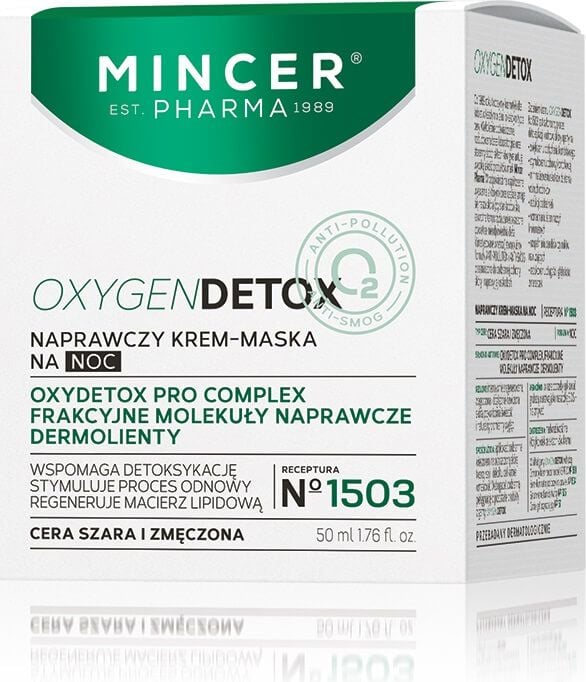 Tocator Pharma Oxygen Detox Cremă-mască reparatoare de noapte Nr. 1503 50ml