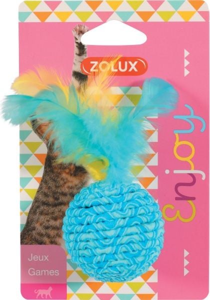 Minge elastică de jucărie pentru pisici Zolux cu pene