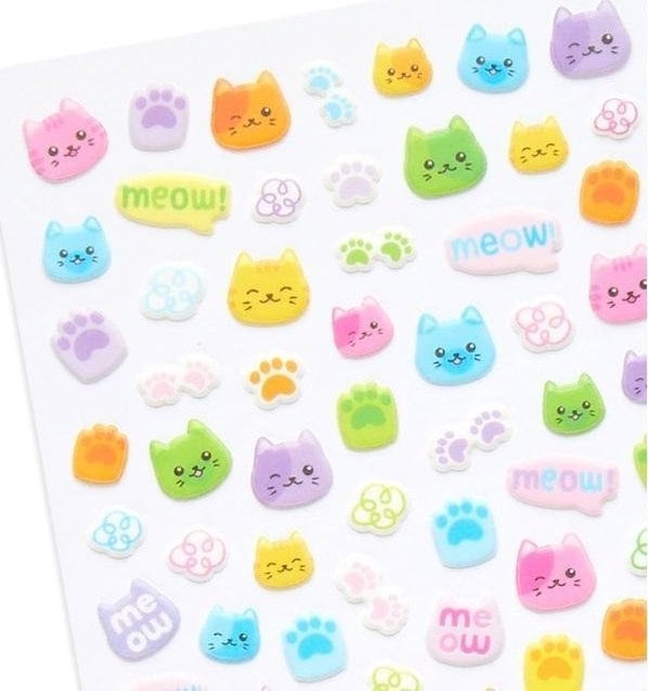Mini autocolante Ooly Itsy Bitsy Colorful Cats