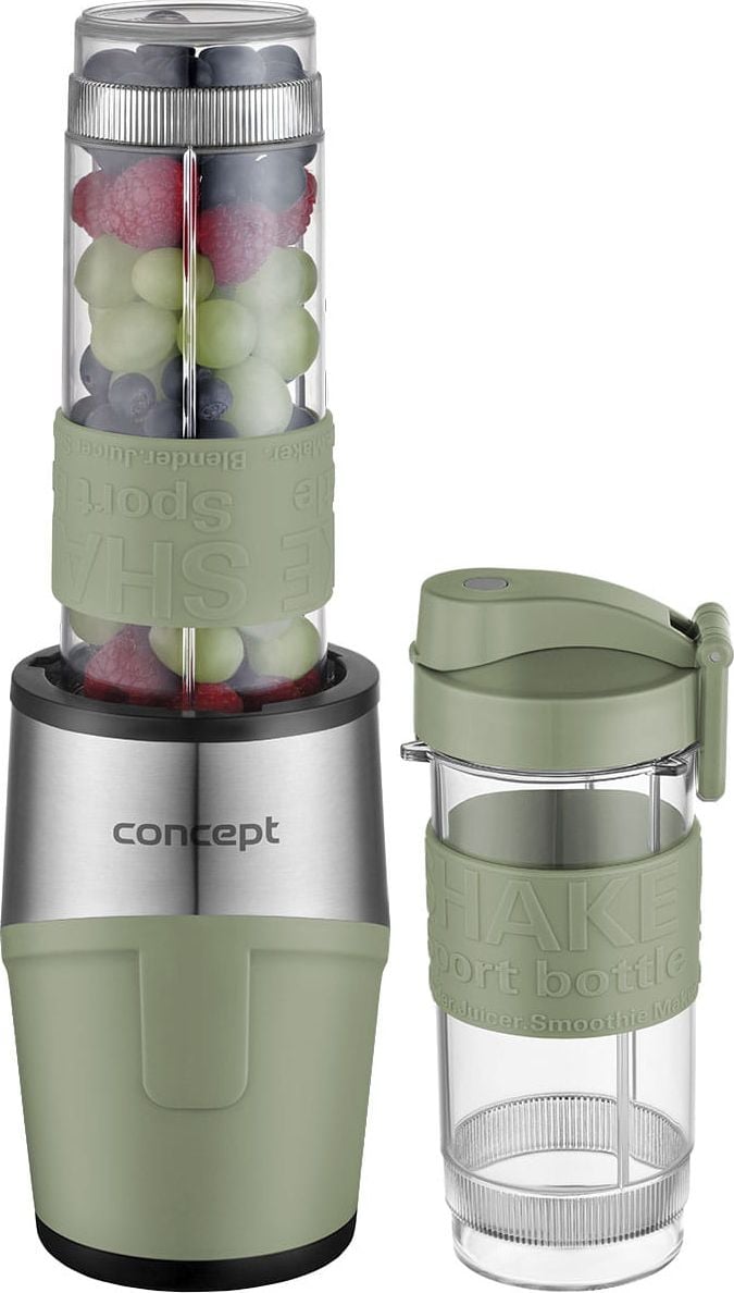 Mini Blender Concept SM-3480, 500 W, 23000 rpm, Smoothie, 2 recipiente 570 ml, 1 recipient 400 ml, Fara BPA, Fistic