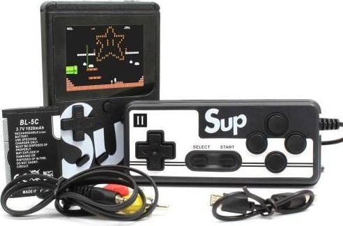 Nintendo - Consola de jocuri Mini RETRO Sup 400 neagra + pad