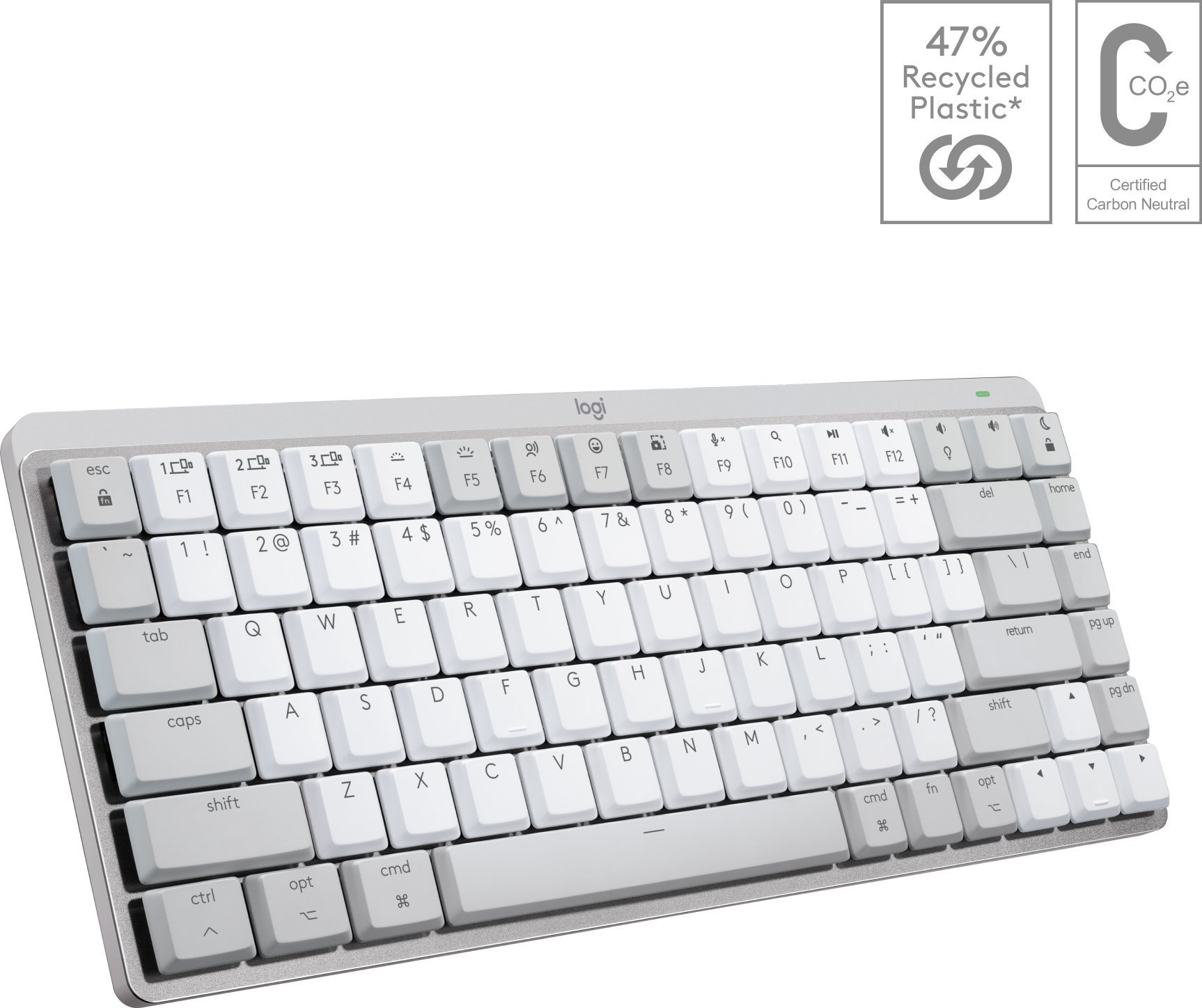 Mini tastatură mecanică Logitech MX pentru Mac fără fir gri SUA (920-010799)