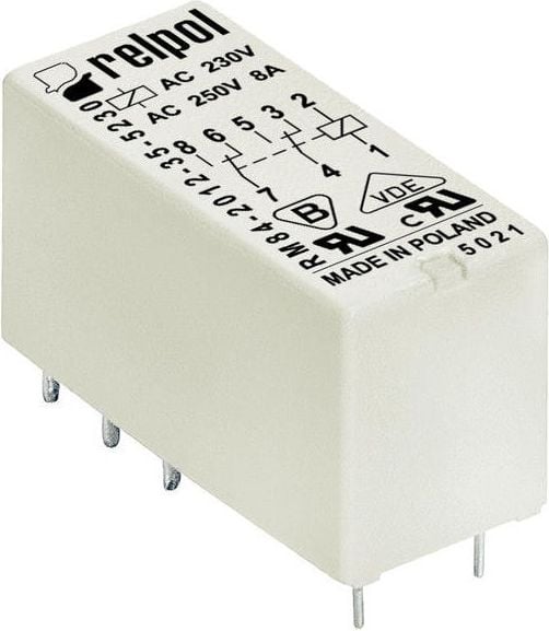 Miniatura releu 2P 8A 24V DC PCB (RM84-2312-35-1024)