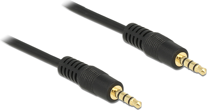 Minijack 3,5 mm - 3,5 mm mini-jack, 2, Negru (83436)