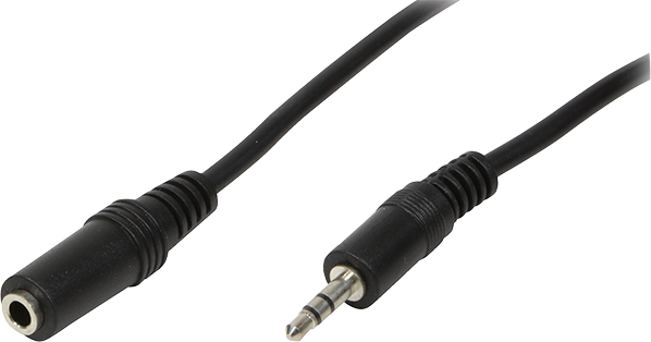 Minijack 3,5 mm - 3,5 mm mini-jack, 3, negru (CA1054)