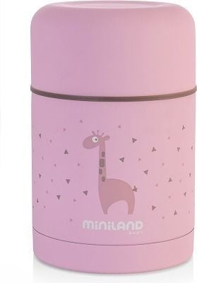 Termosuri si Cani termos - Termos Miniland Baby Mancare Solida Silky Pink 600 ml