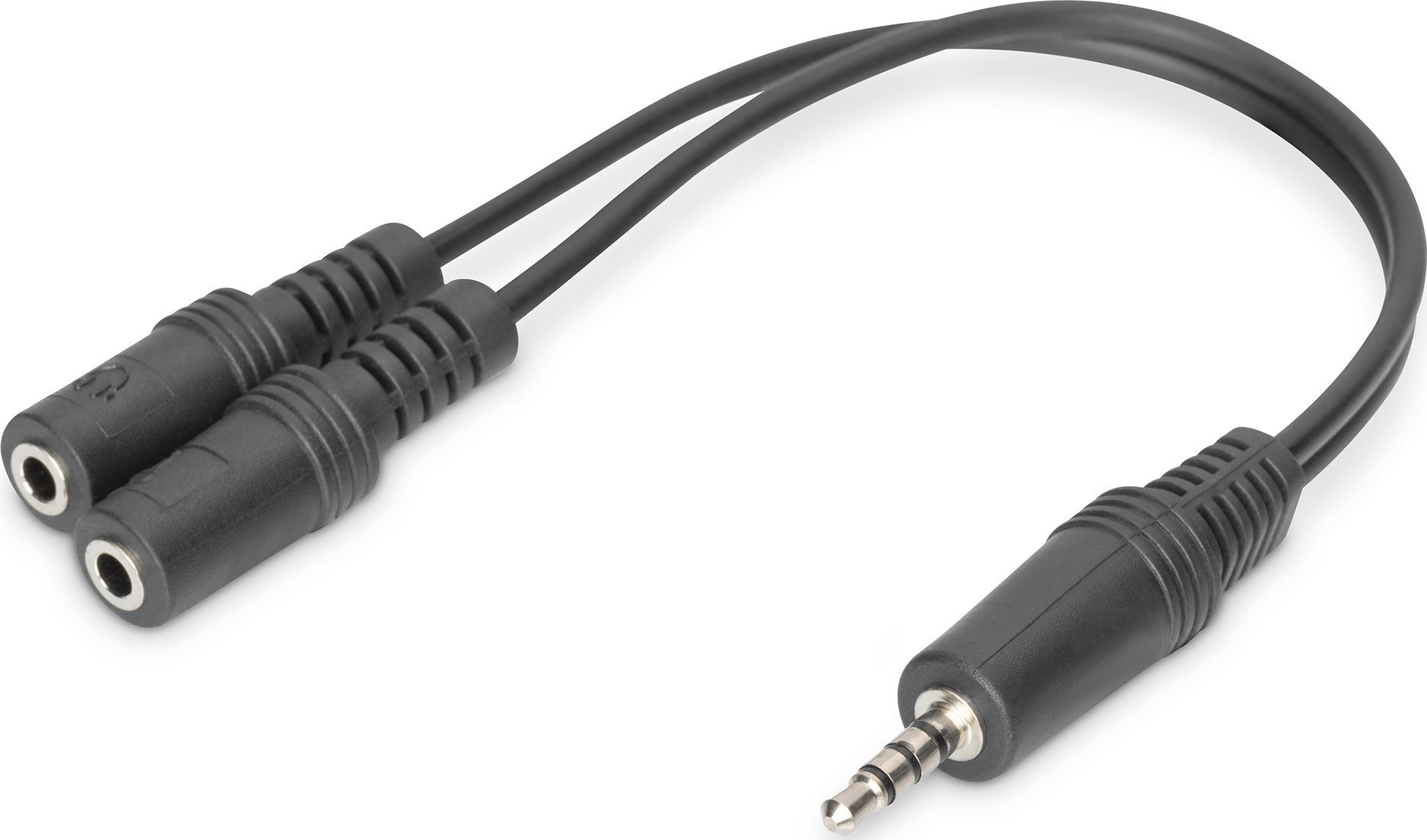 Cabluri si adaptoare - Minimufă de 3,5 mm - 3,5 mm jack audio x2 0.2m negru (AK-510301-002-S)