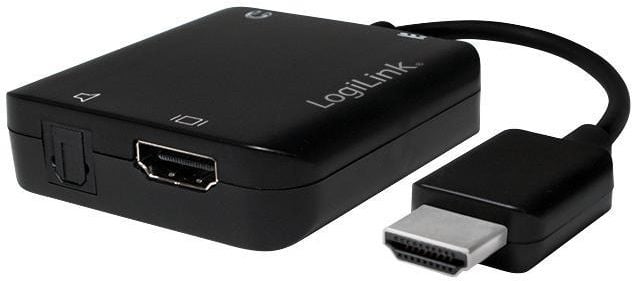 Minimufă HDMI Toslink 3.5 mm Negru (CV0106)