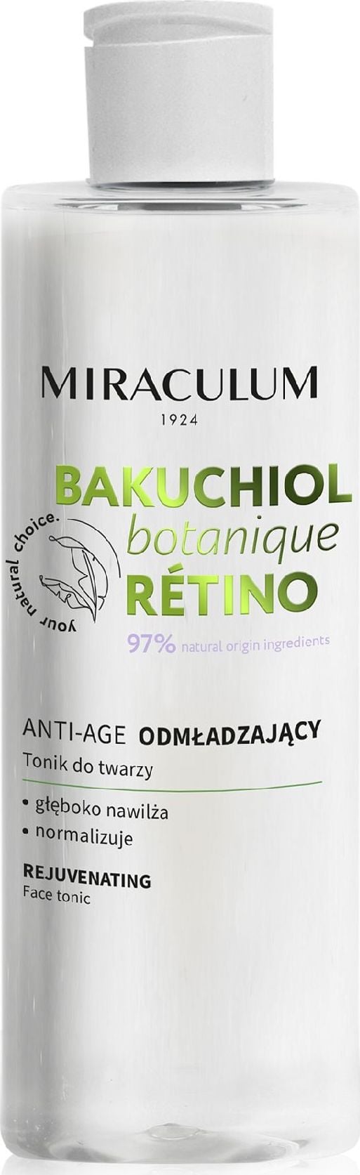 Miraculum Bakuchiol Botanique Retino Tonik do twarzy - odmÅ‚adzajÄ…cy 200ml