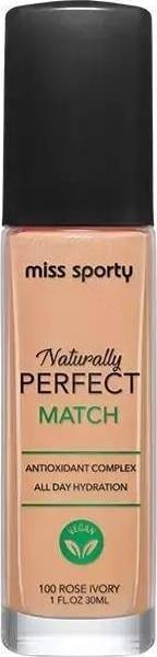 Miss Sporty MISS SPORTY_Fond de ten hidratant Vegan Match natural perfect 100 Rose Ivory 30ml