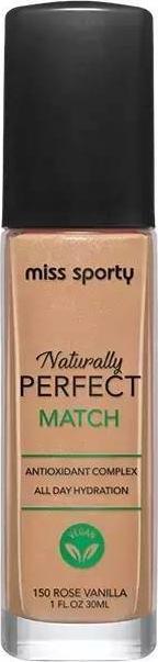 Fond de ten Miss Sporty Naturally Perfect Matching 150 Rose Vanilla, 30 ml