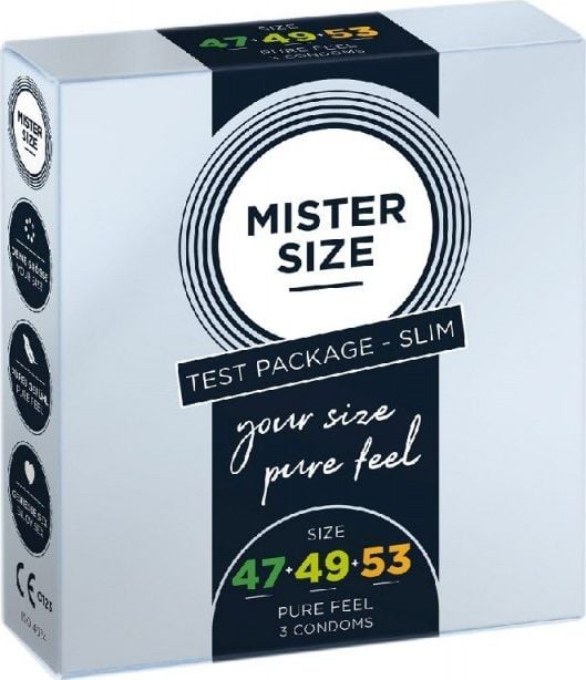 Mister Size Prezervative Mister Size se potrivesc la dimensiunea 47mm 49mm 53mm 3buc.