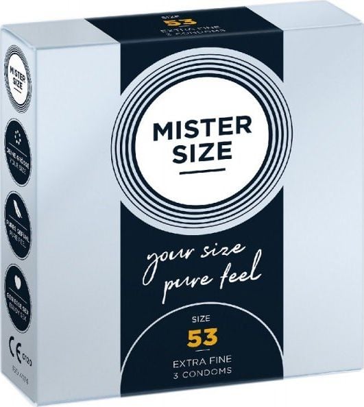 Mister Size Mister Size Condoms prezerwatywy dopasowane do rozmiaru 53mm 3szt.