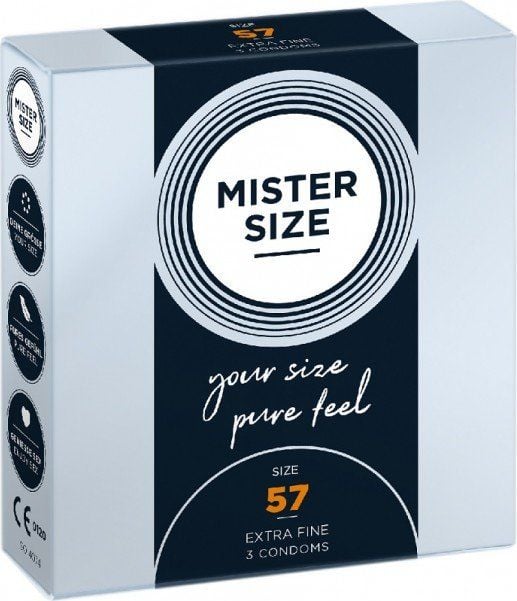 Mister Size Mister Size Condoms prezerwatywy dopasowane do rozmiaru 57mm 3szt.
