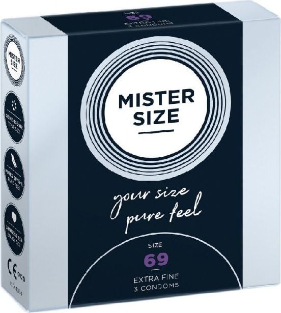 Mister Size Mister Size Condoms prezerwatywy dopasowane do rozmiaru 69mm 3szt.