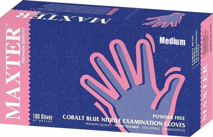 MĂNUSI NITRIL Maxter MAXTER ALBASTRU COBALT M 100 buc.