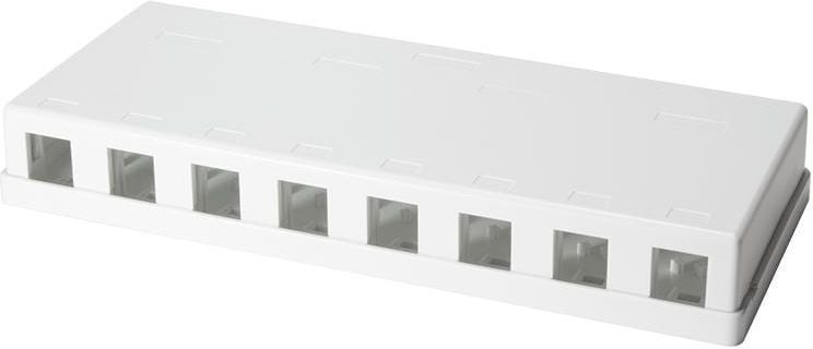 Modul pentru panou de conexiuni cu montare pe suprafata , Logilink , UTP 8 porturi , alb