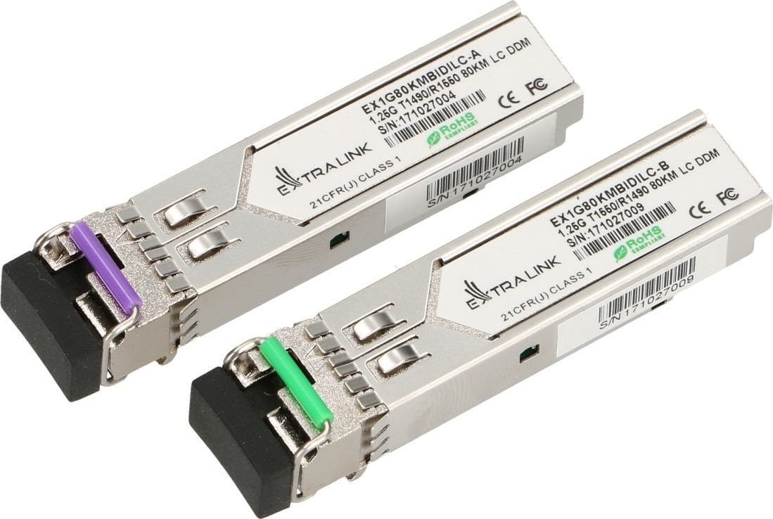 Modul SFP ExtraLink EXTRALINK SFP 1.25G WDM 1490/1550NM SM 80KM LC DOM - PERECHE