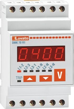 Modular trifazat voltmetru digital 15-660V (DMK70R1)