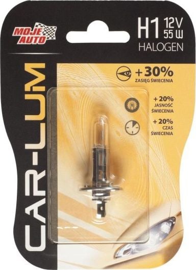 Bec halogen H1 12V 55W CAR-LUM +30