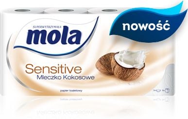 Mola Hârtie igienică Sensitive Lapte de cocos 8 buc