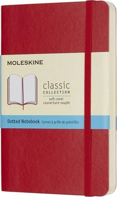 Moleskine Classic Notebook, Pocket, Dotted, Scarlet Red, Soft Cover (3.5 X 5.5), Moleskine (Author)